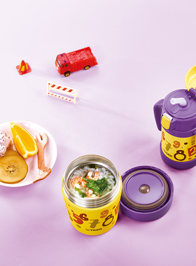 虎牌儿童保温杯带吸管宝宝辅食焖烧杯300ml礼盒装官方专卖专柜款