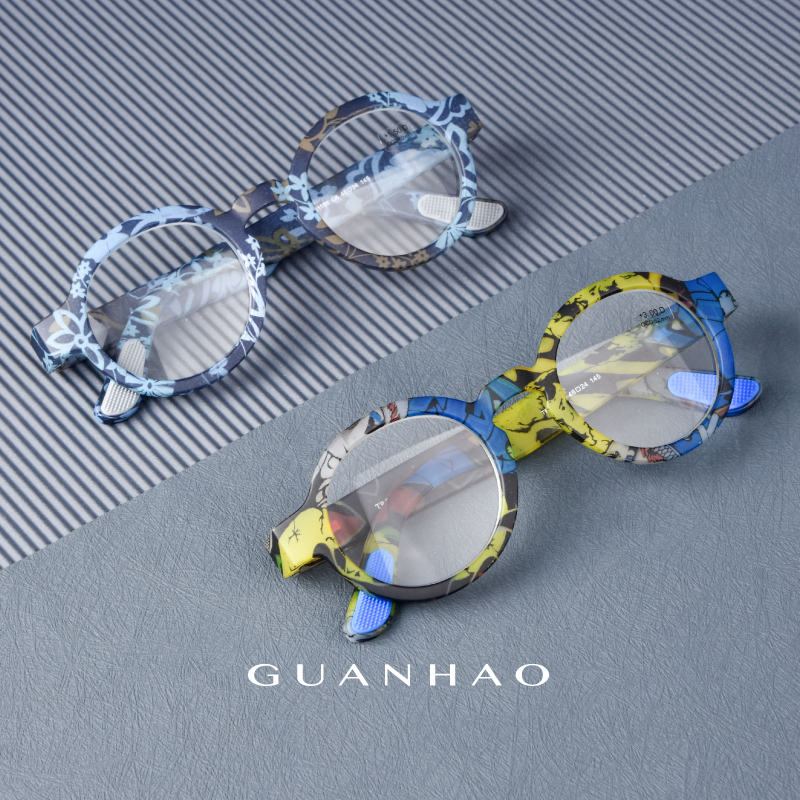 冠豪品牌老花镜复古圆框清晰老人眼镜 男款粗框大框女式老花眼镜