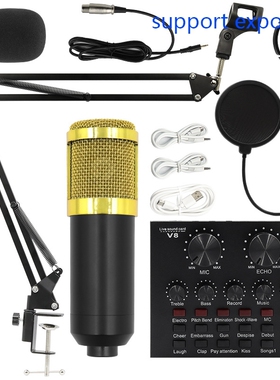 Bm800 condenser microphone + V8 sound card computer recordin