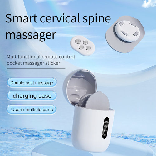 Remote controlled portable pocket massage patch pulse cervic