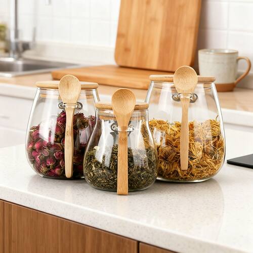 High borosilicate glass sealed jar, dried fruit coffee bean
