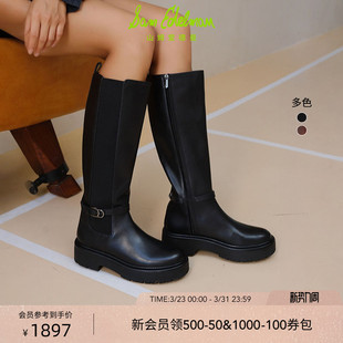 SAM EDELMAN山姆爱德曼冬新增高厚底瘦瘦长靴黑棕圆头高筒女BRYCE