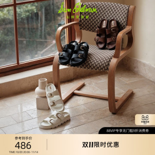HALEN 女鞋 SAM EDELMAN山姆爱德曼秋黑色外穿厚底舒适勃肯凉拖鞋