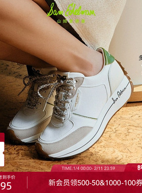SAM EDELMAN山姆爱德曼冬运动老爹鞋厚底增高休闲鞋白女JAYCE