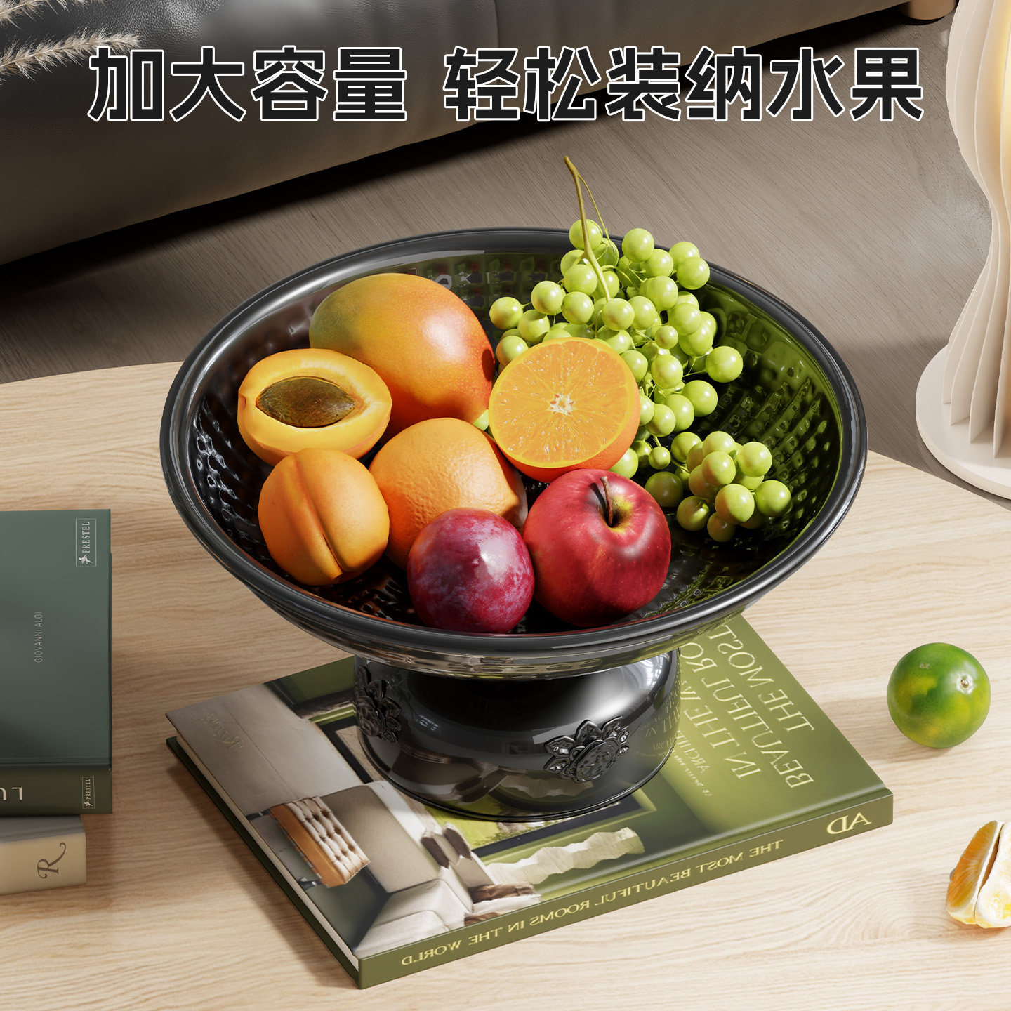 铁艺水果收纳盘客厅茶几家用高档前台糖果盘子干果坚果零食摆放盘