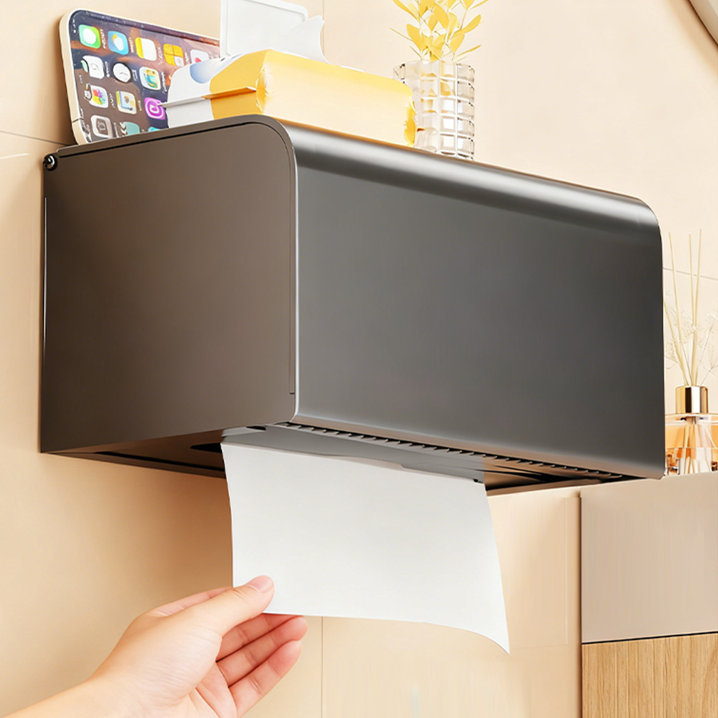 厕纸盒纸巾架卫生间防水壁挂浴室