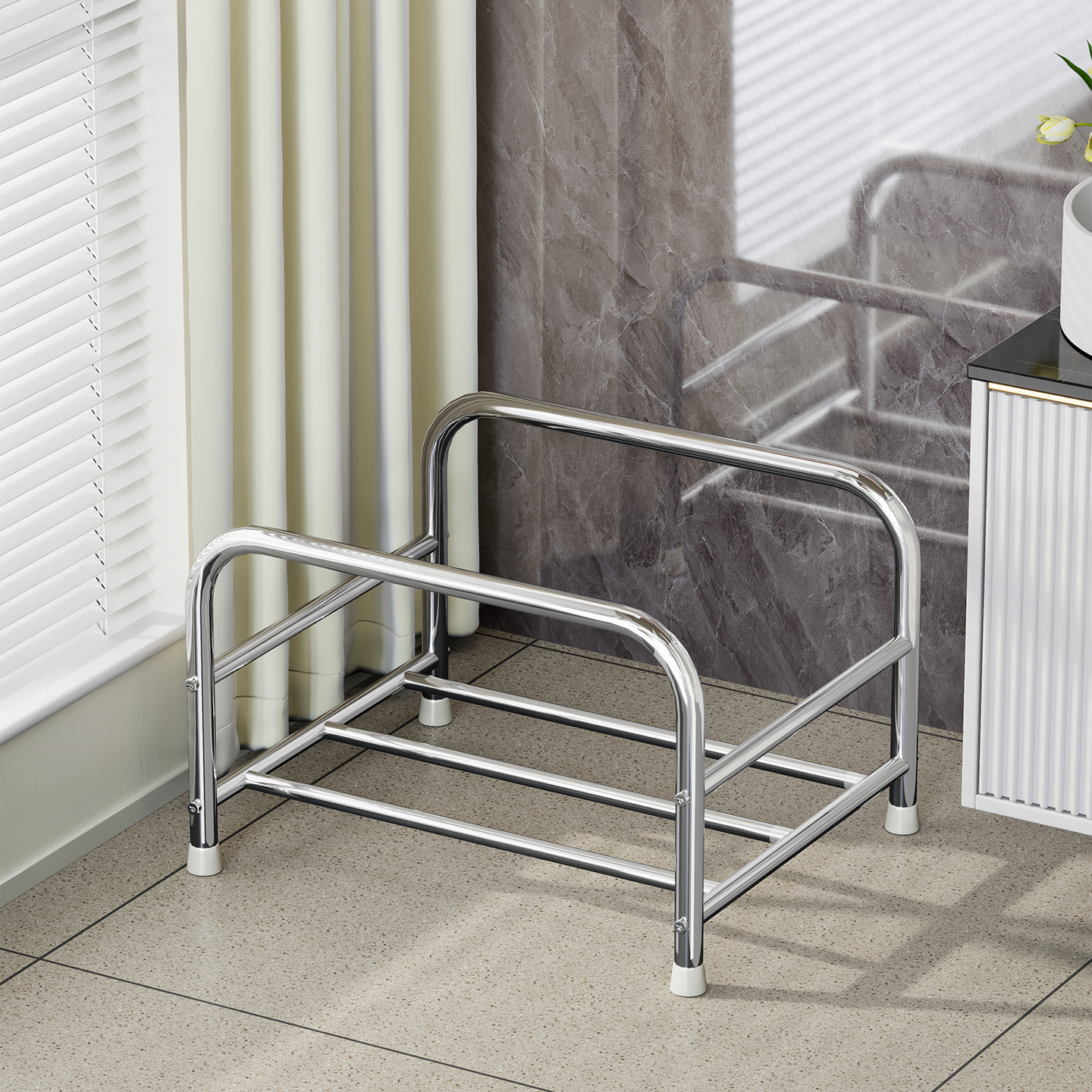 卫生间落地脸盆架盆子收纳神器