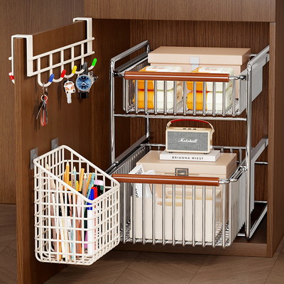 主机柜收纳办公室工位零食