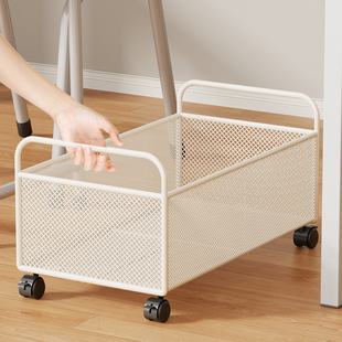 书本收纳箱学生教室书箱桌下书筐课本书籍高中生可移动书包置物架