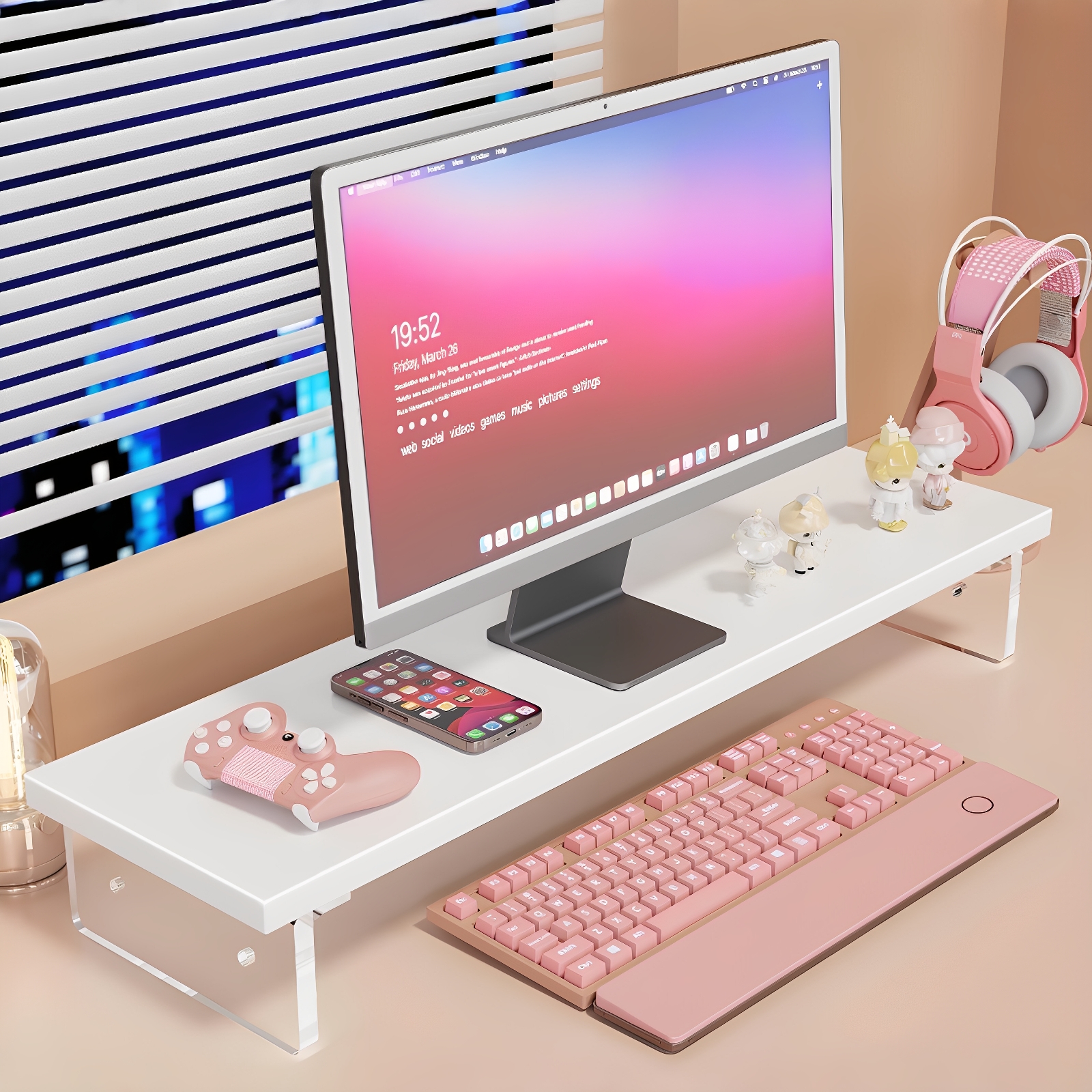 亚克力显示器支架悬浮置物架