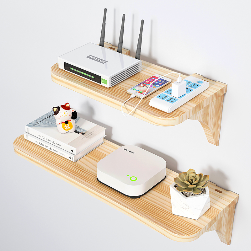 实木路由器放置架机顶盒