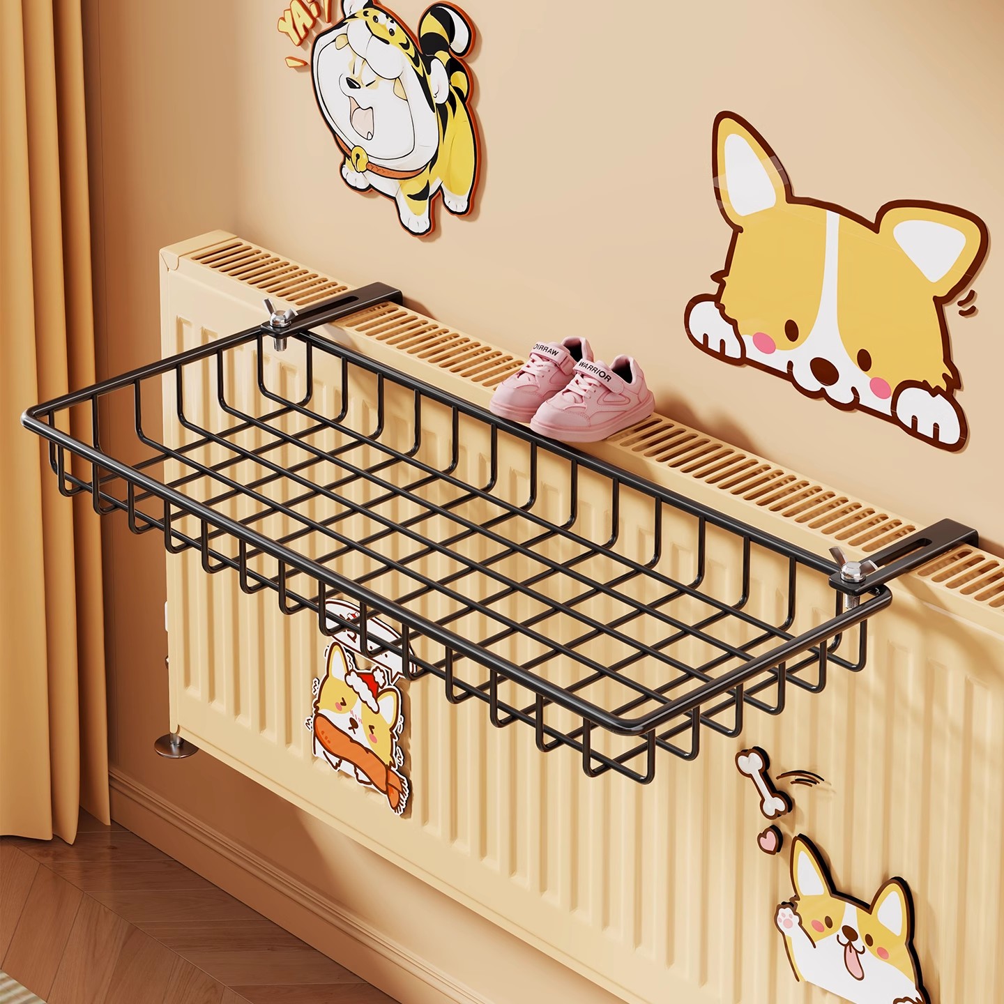 家用暖气片置物架晾衣架挂钩