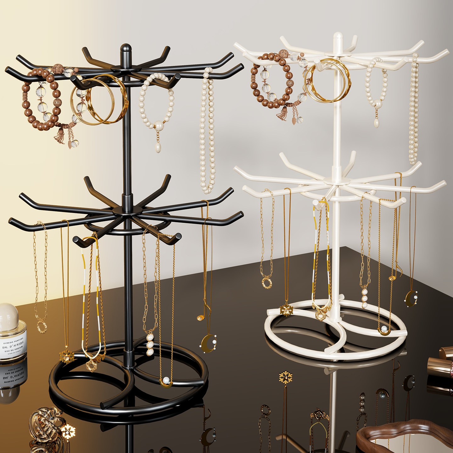 桌面项链收纳架可旋转手链手串耳饰展示挂架手机链架小饰品置物架,收纳整理,首饰架,淘宝优惠券,粉丝福利购,淘宝优惠卷