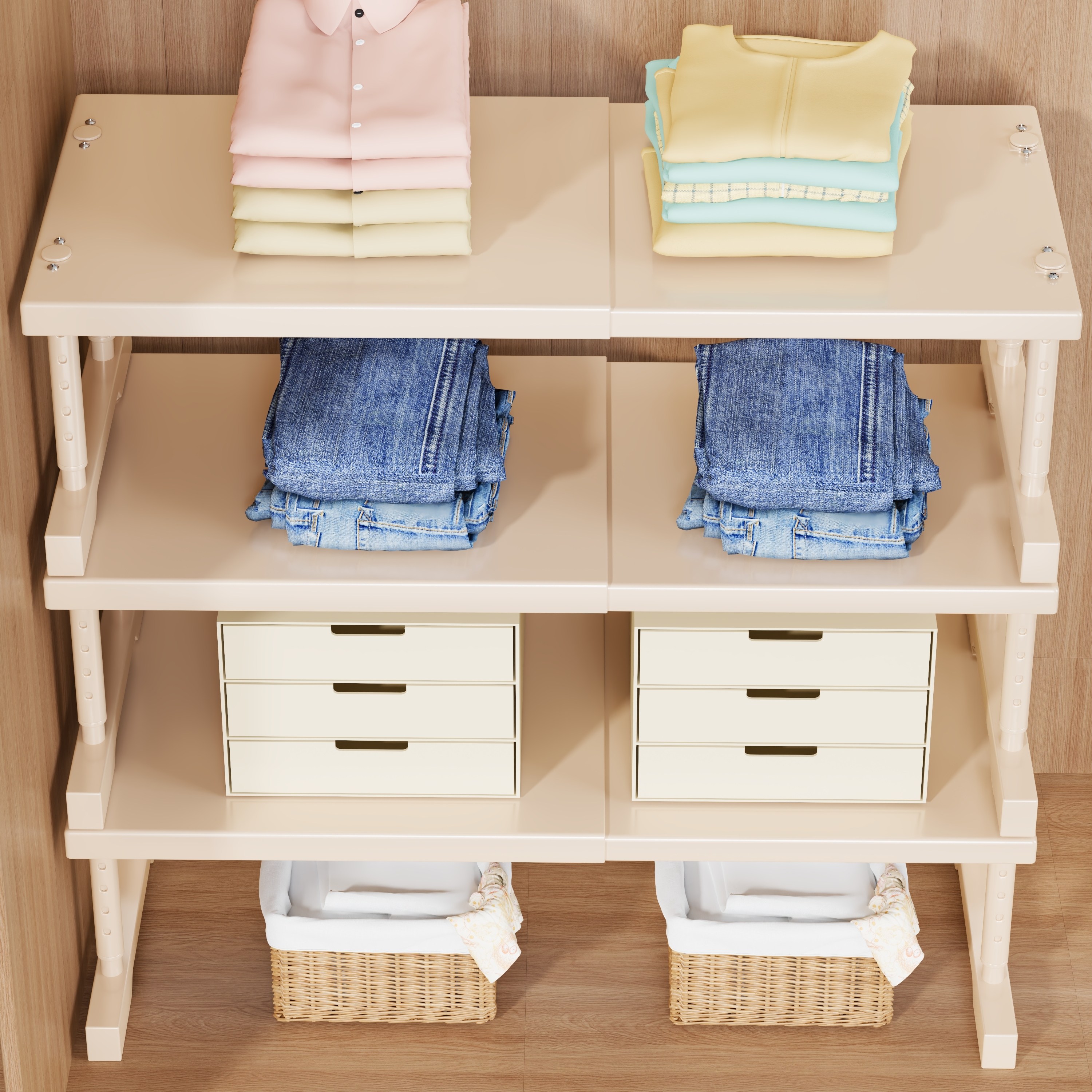 衣柜分层隔板橱柜多功能储物架鞋柜可伸缩收纳架家用柜内整理隔板,收纳整理,整理架/置物架/收纳架,淘宝优惠券,粉丝福利购,淘宝优惠卷