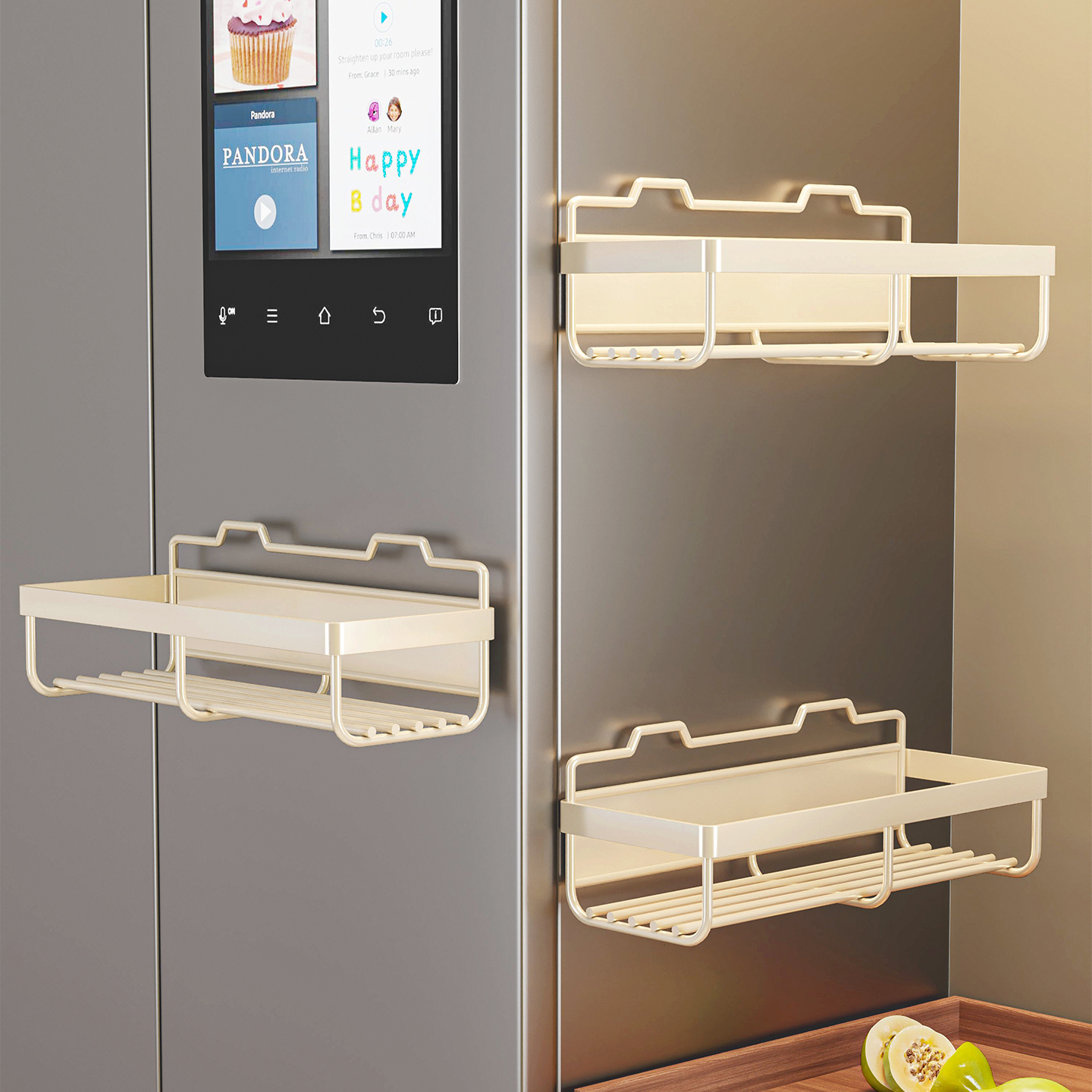 磁吸冰箱置物架厨房用品收纳