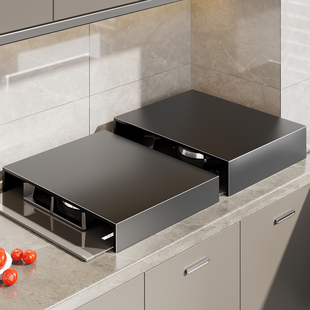 厨房燃气灶盖板罩电磁炉架加高台面菜板置物架调料收纳灶台遮挡板