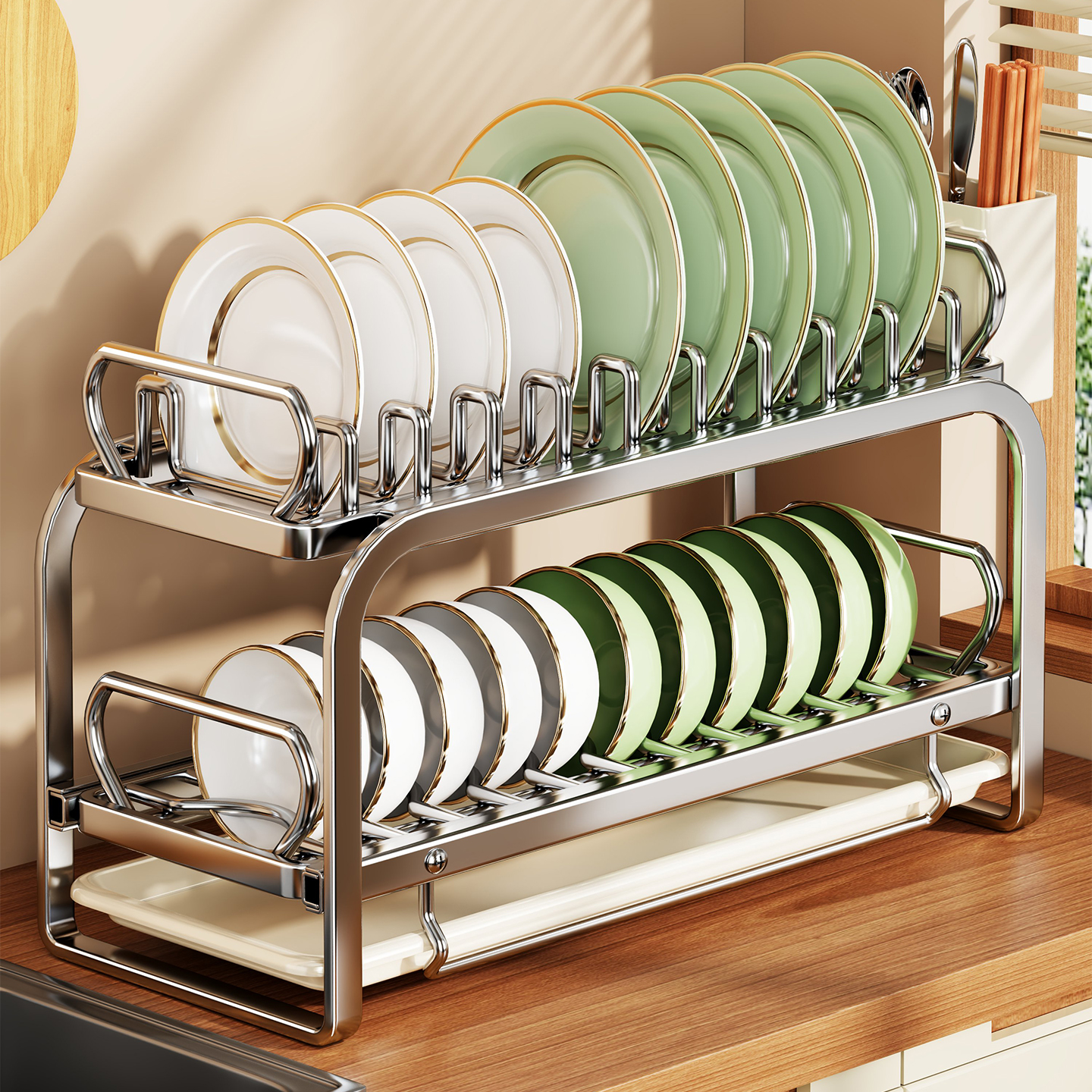 厨房置物架沥水收纳架子