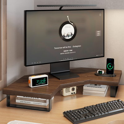 分层转角台式电脑增高架