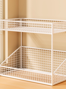 桌面置物架餐桌上收纳神器落地零食架桌上厨房台面调料多层整理架