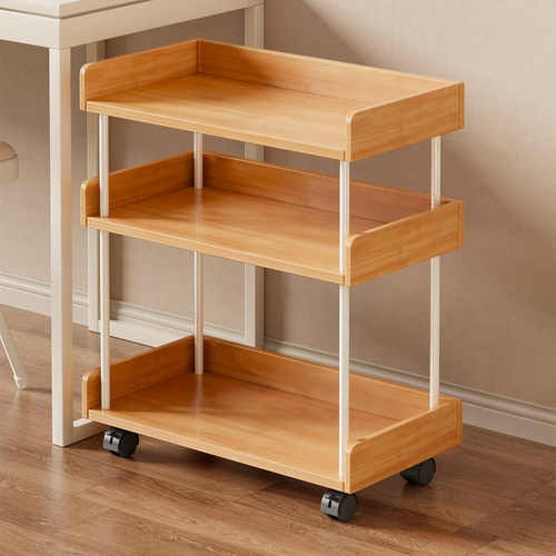 实木书本架小推车置物架