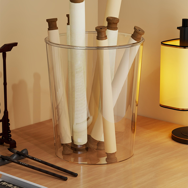 透明书法作品收纳桶字画书画整理