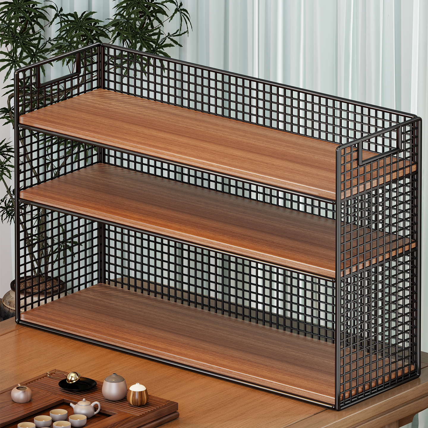 博古架家用桌面多层茶杯茶具杯架