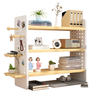 桌面置物架书桌收纳架桌上书架宿舍办公桌多层洞洞板分层收纳柜子