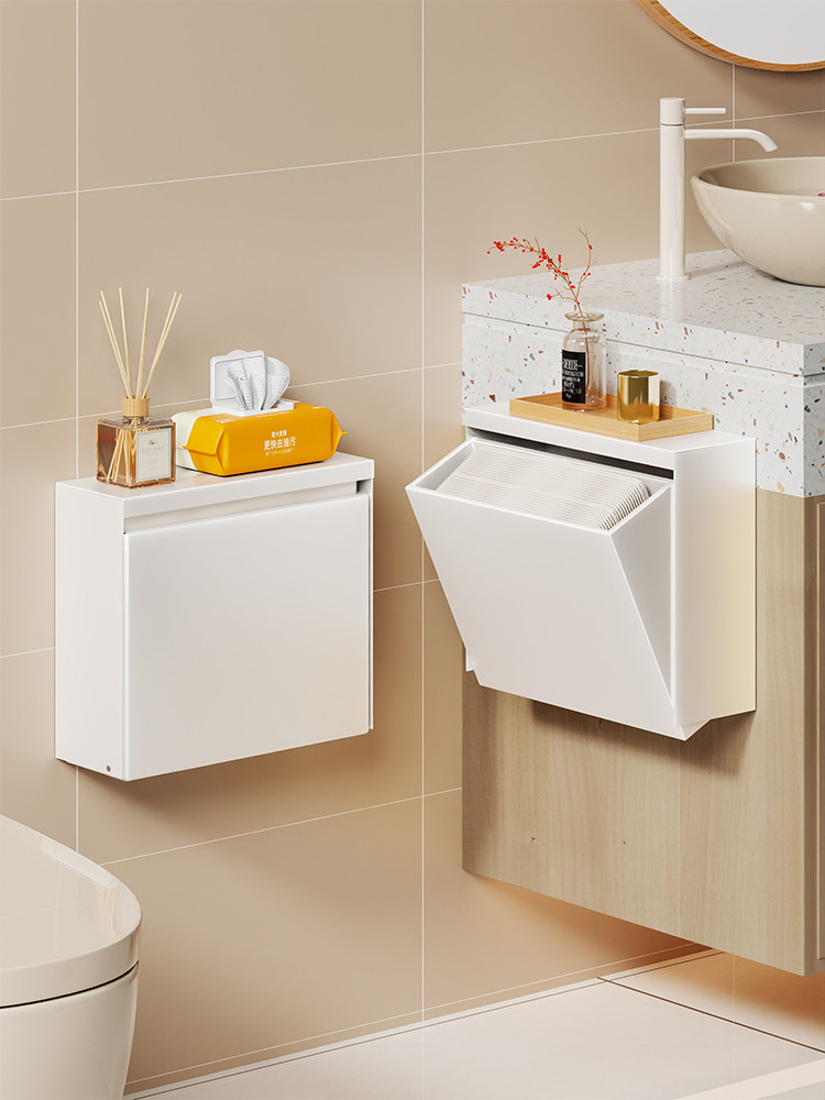 卫生间纸巾架防水厕纸盒卫生纸放置架抽纸盒免打孔挂墙式置物架子
