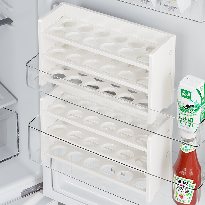 冰箱侧门鸡蛋收纳盒食品级鸡蛋架图片