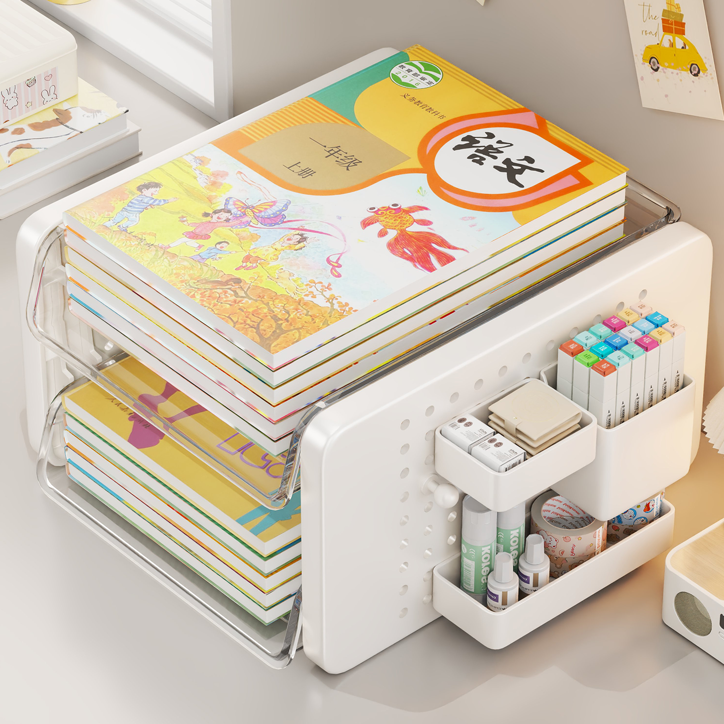 书桌置物架收文件架办公室桌面