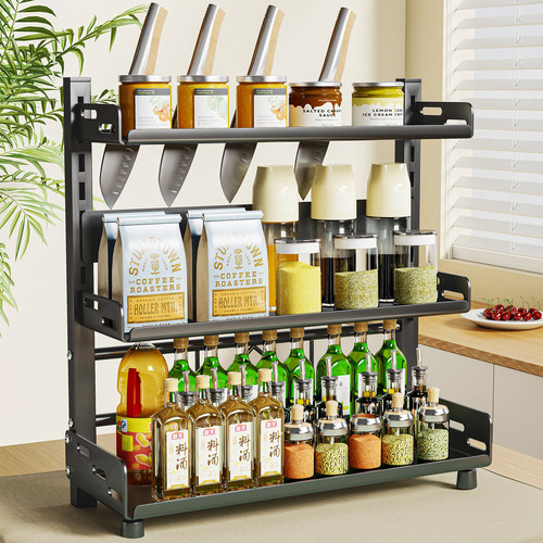 可调节厨房调料置物架台