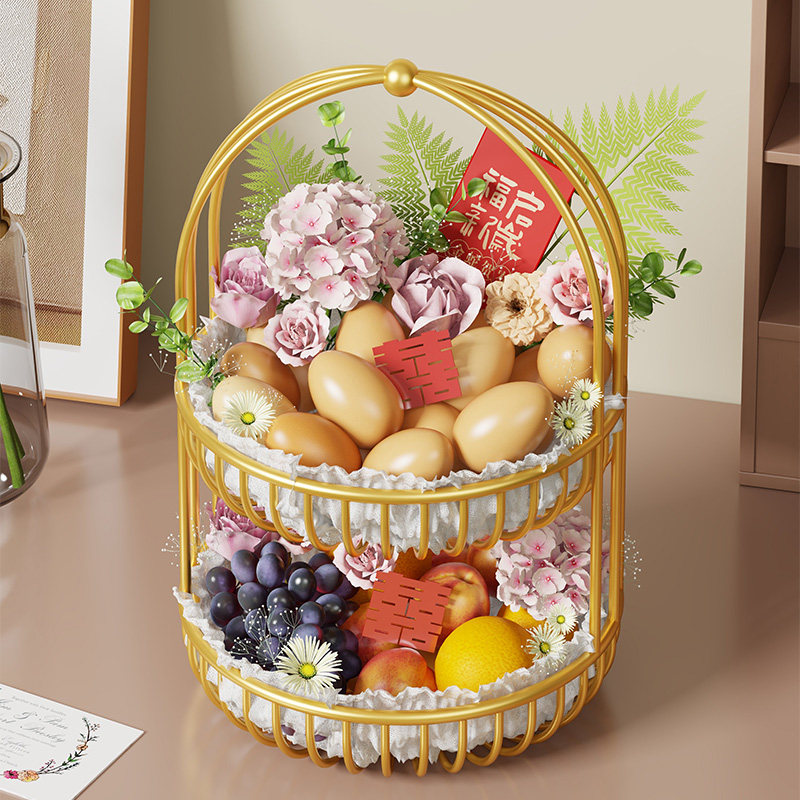 月子鸡蛋花篮diy礼物手提水果篮