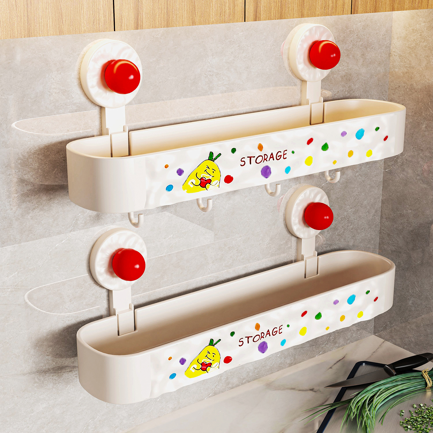 多巴胺调料置物架吸盘免打