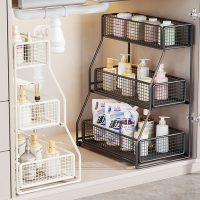卫生间下水槽置物架浴室柜下拉篮