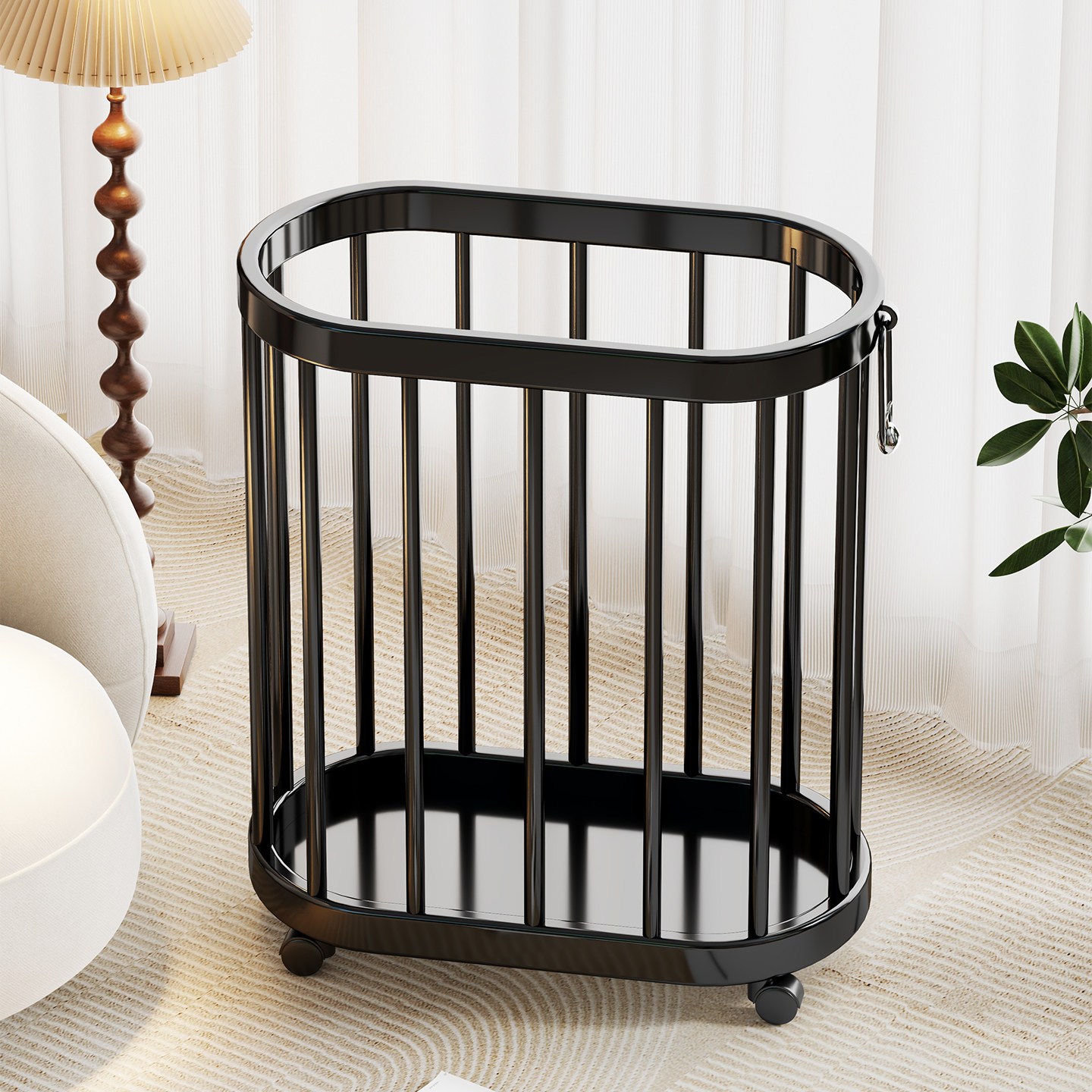 瑜伽垫收纳筐家用带轮移动大容量运动健身器材收纳神器窄缝置物架,收纳整理,运动器材收纳用具,淘宝优惠券,粉丝福利购,淘宝优惠卷