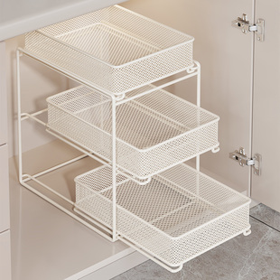 卫生间下水槽置物架洗手池柜内可抽拉洗衣液收纳架台面多功能架子