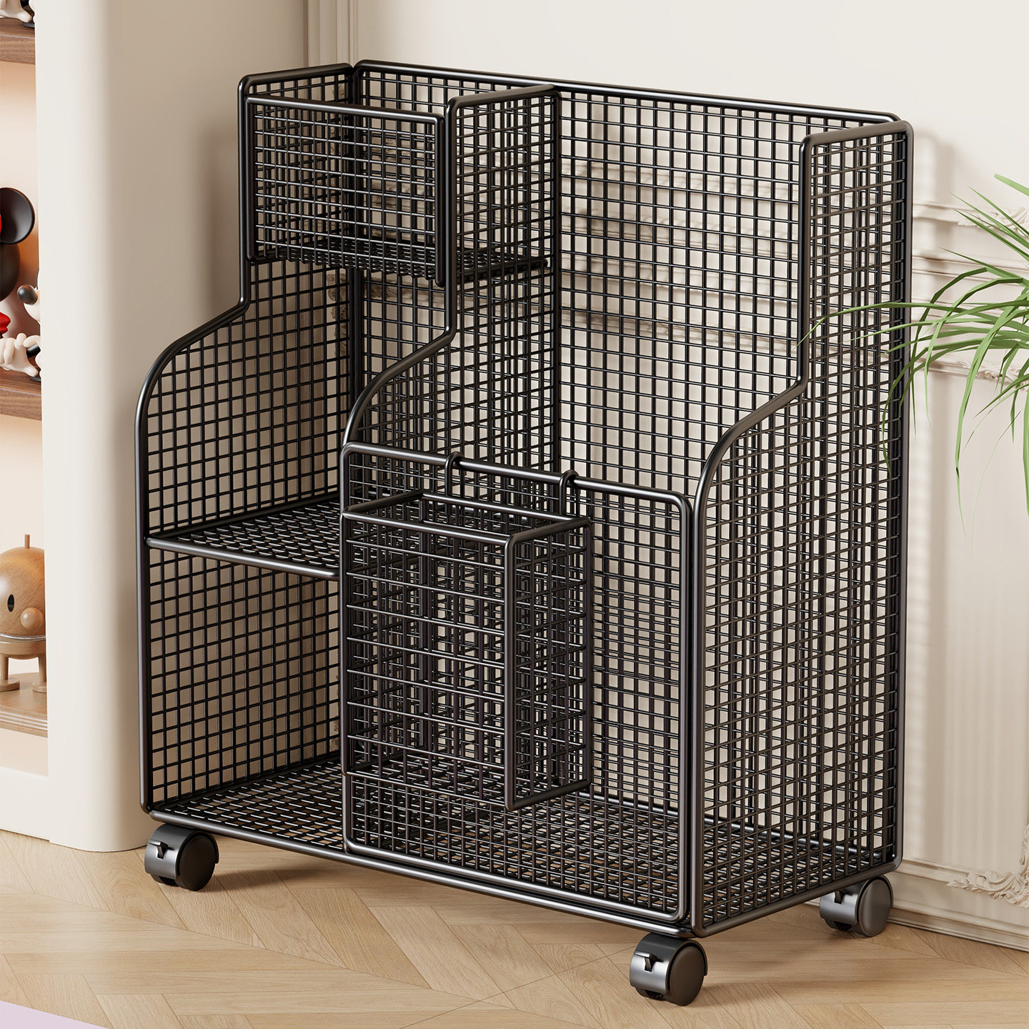 健身器材收纳架家用大容量带轮可移动羽毛球拍泡沫轴瑜伽垫收纳筐,收纳整理,运动器材收纳用具,淘宝优惠券,粉丝福利购,淘宝优惠卷