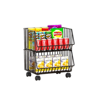 超市货架便利店零食展示架商超加厚单双面多层架子中岛移动置物架