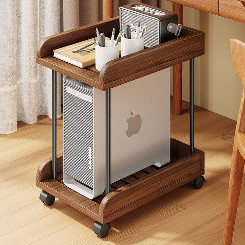 进口实木双层主机托架