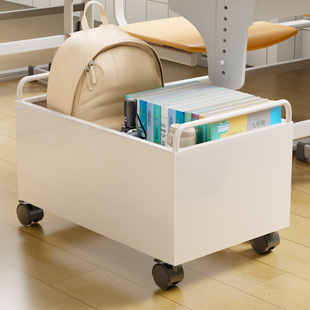 书本收纳箱滑轮书箱学生教室用桌下书本收纳盒大容量书籍整理箱子