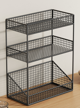 桌面置物架餐桌上收纳神器桌上厨房台面调料多层整理可落地零食架