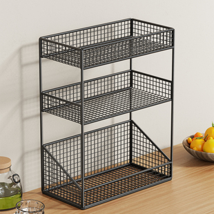 桌面置物架餐桌上收纳神器桌上厨房台面调料多层整理可落地零食架