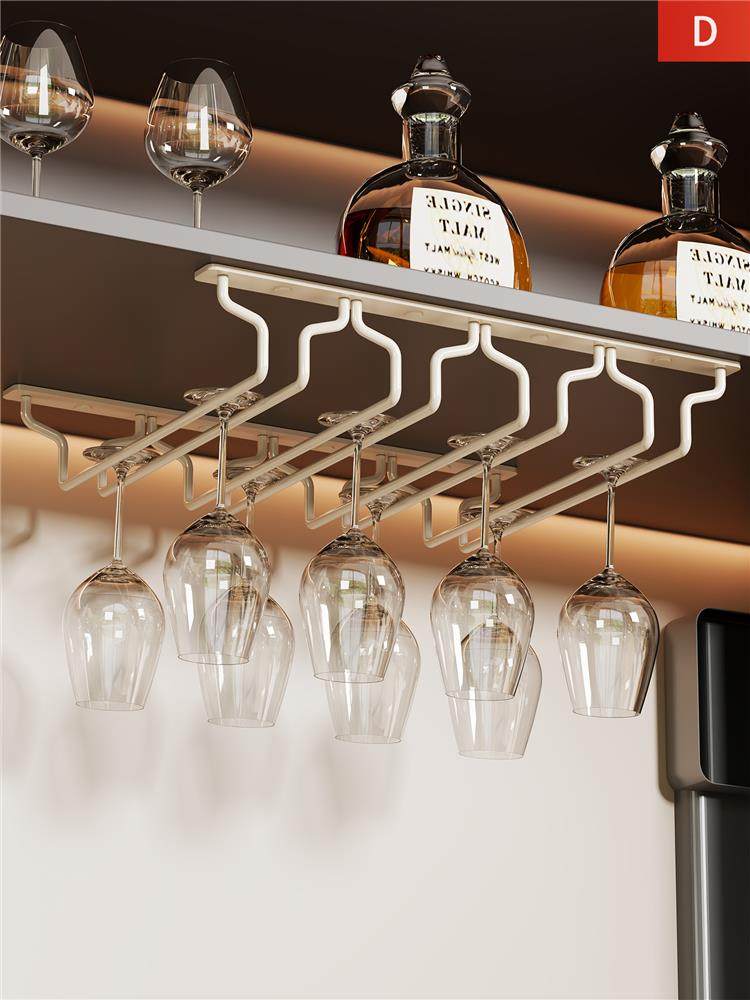 轻奢无冲孔红酒玻璃架倒置红酒玻璃架橱柜悬挂储存架家庭红酒柜红,餐饮具,酒架,淘宝优惠券,粉丝福利购,淘宝优惠卷