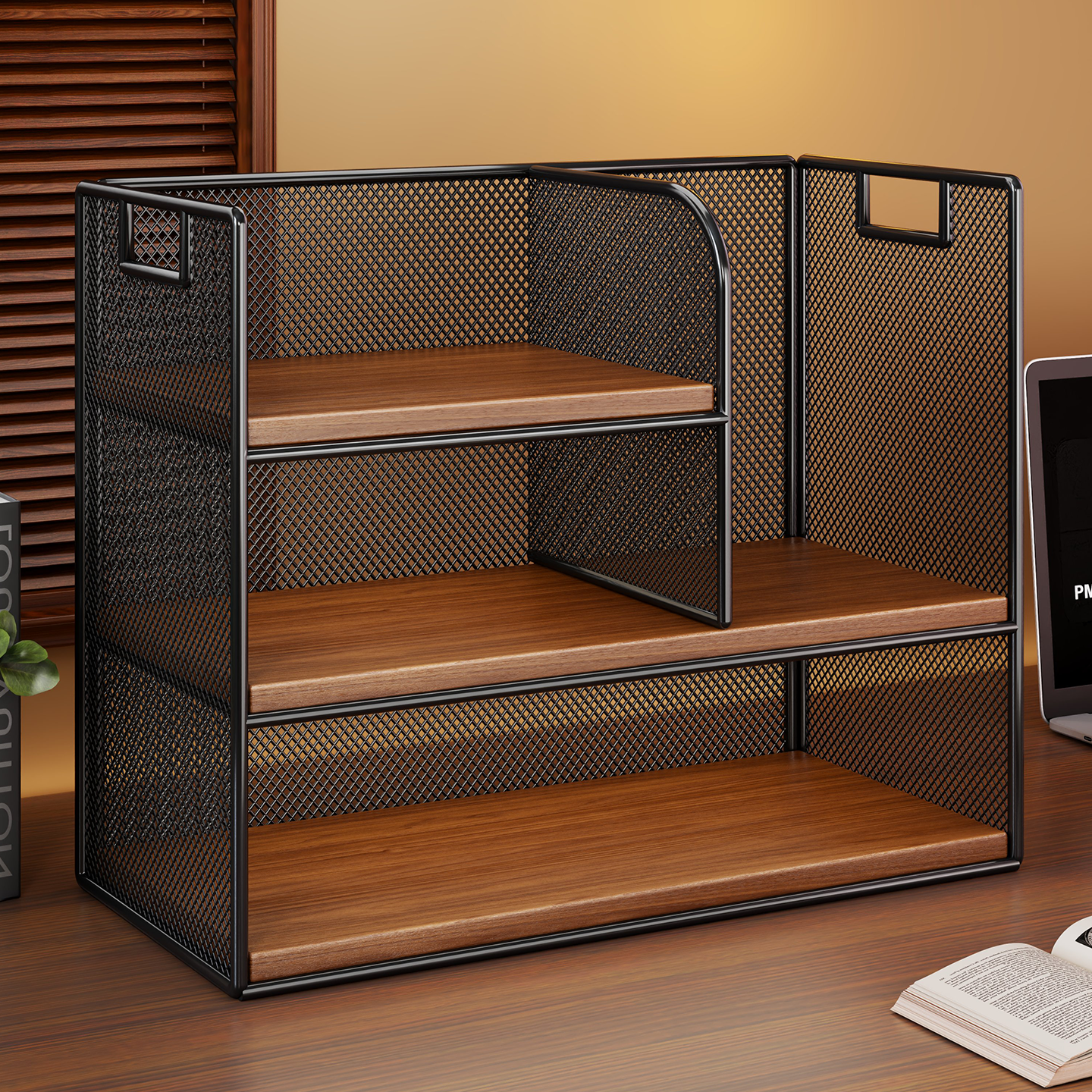 桌面书架多层书桌置物架小型书柜