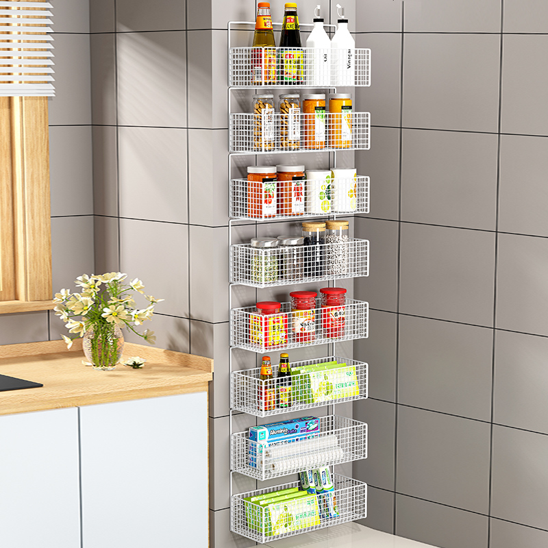 厨房门后置物架墙上极窄壁