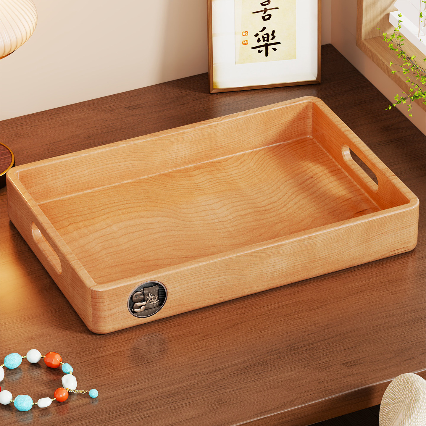 实木手串收纳盒文玩水晶专用手镯大容量展示架饰品放手链的首饰盒