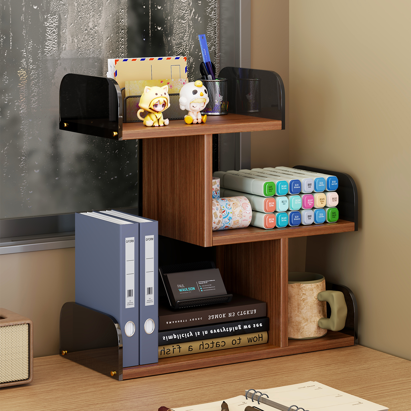 办公桌置物架转角书架