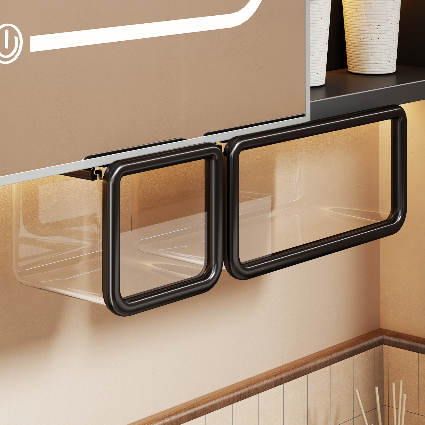 镜柜下收纳盒抽屉式棉签化妆棉置物架卫生间透明悬挂化妆品整理盒,收纳整理,镜柜收纳盒,淘宝优惠券,粉丝福利购,淘宝优惠卷