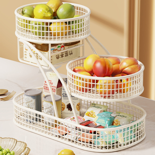 水果盘置物架轻奢客厅茶几糖果盒多层家用水果篮零食框台面多功能