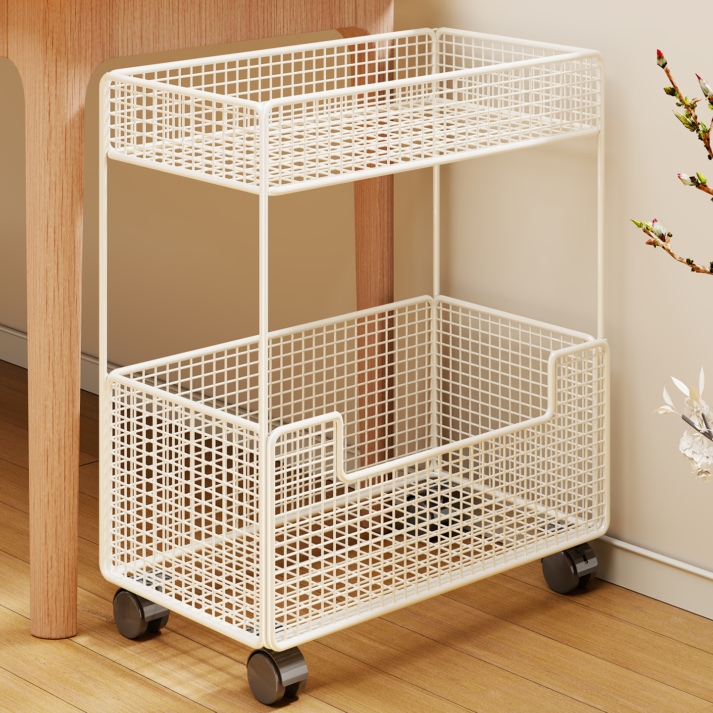 书架教室桌边可移动书本收纳架